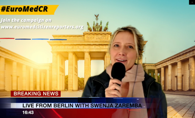 Breaking News on EuroMed Citizen Reporters_Swenja Zaremba in Berlin