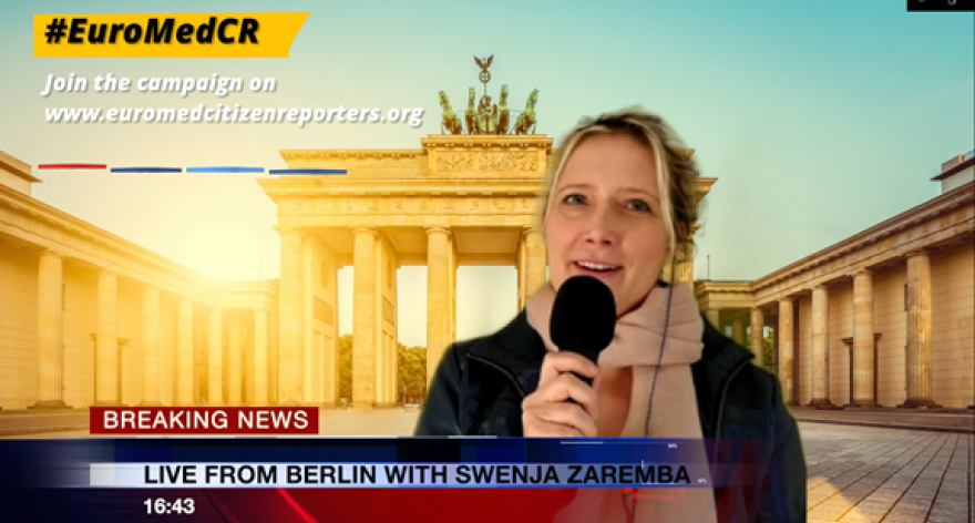 Breaking News on EuroMed Citizen Reporters_Swenja Zaremba in Berlin
