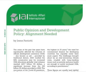 Public Opinion and Development Policy: Alignment Needed